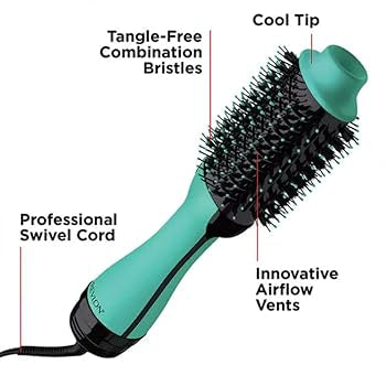 Revlon RVDR5222 One Step Hair Dryer & Volumizer, 2 heat setting plus cool setting (220-240V)