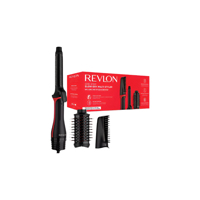 Revlon One Step Blow-Dry Multi Styler - 3 in 1 Dry, Curl and Volumizer with 3 Attachments - Detachable Head, Curler, Dryer, Styler, 4 Settings - 360 Airflow curler